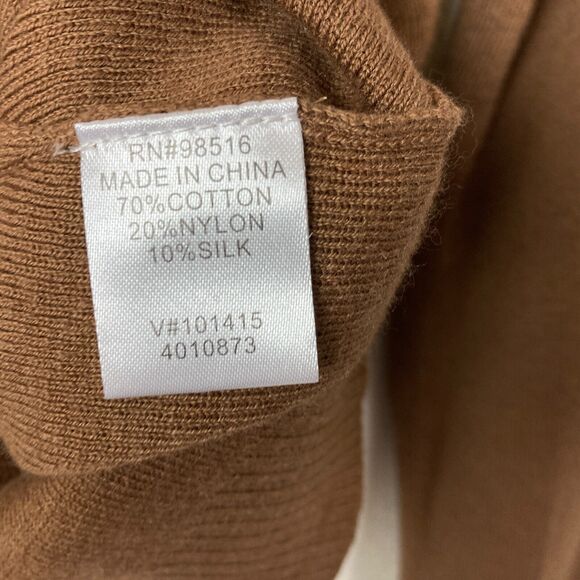 Coldwater Creek Women's Cardigan Size M 10-12 Brown Jewel Rhinestone Closure - Picture 6 of 7